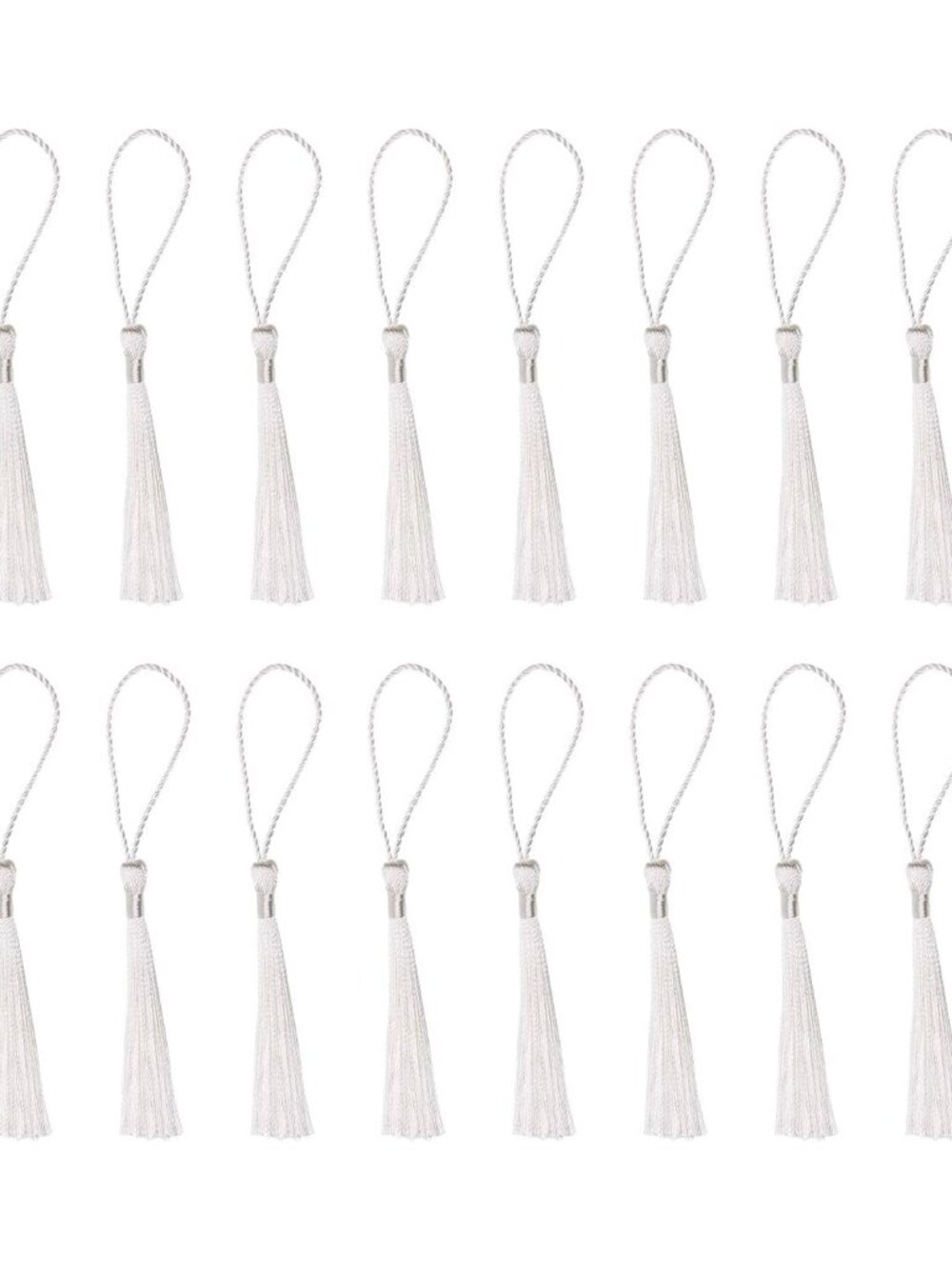 Mini Silky Handmade Soft Flossy Bookmark Tassels with Cord Loop for Keychain Ear
